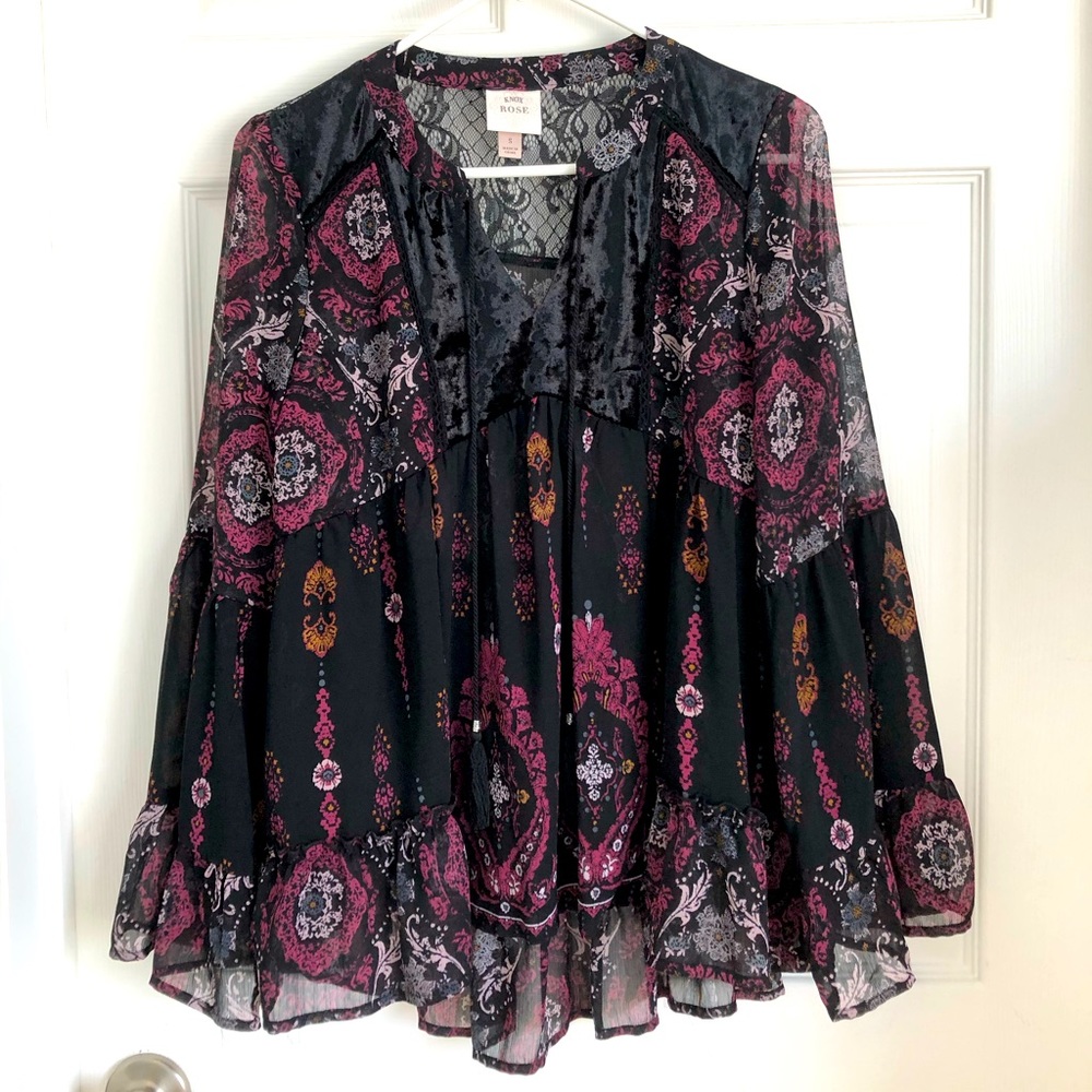 Knox Rose boho long sleeve